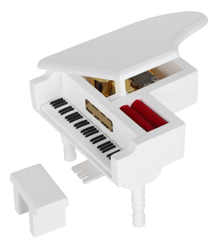  Caja De Música Para Piano En Miniatura, Modelo De Madera,