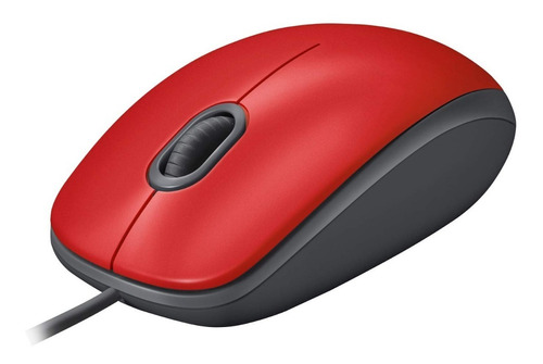 Mouse Logitech Silencioso Usb Logitech M110 Rojo Backup