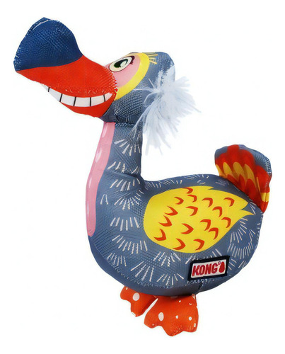 Brinquedo De Pelucia Kong Ballistic Vibez Bird Para Cães S/m Cor Colorido Desenho Colorido