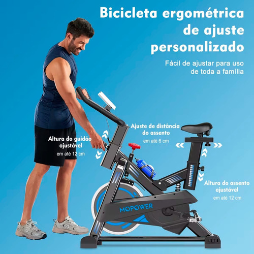 Bicicleta Ergométrica Spinning Inércia 17kg Até 120kg/1,90m