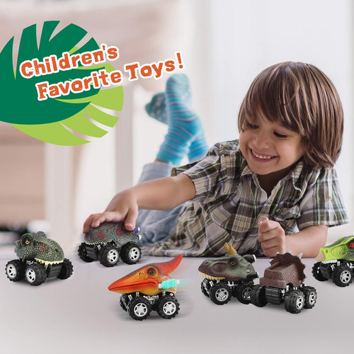 Coche De Juguete De 6 Dinosaurio Para Niños 3+ Regalo
