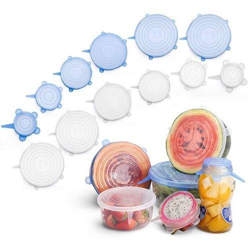 Tapas De Silicona Ajustables Set De 6 Tamaños Distintos