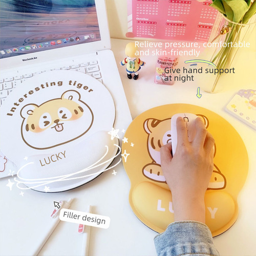 Test The Bear. - Cartoon Bear Silicone Mouse Pad With Wrist