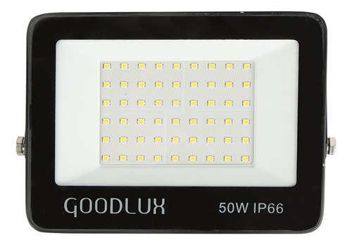 Kit 2 Refletores 50w Goodlux Branco Frio Led 6500k Externo Ip66 Cor Da Carcaça Preto 110v/220v