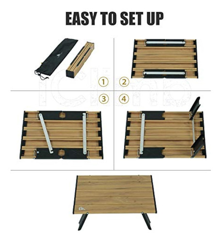 Mesa Plegable Compacta Ultraligera Para Camping Y Picnic