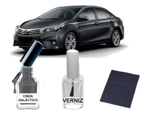 Tinta Tira Risco Automotiva Corolla Cinza Galactico