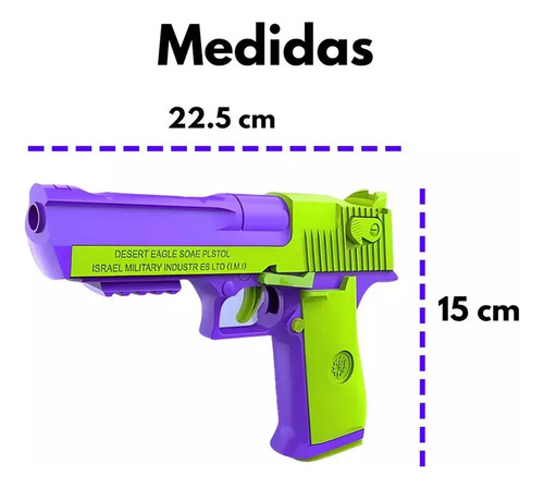 Pistola Colt 1911 Fidget Antistress Carrot 3d