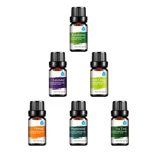 Pursonic 100% Pure Essential Aromatherapy Aceites Gift Set-6