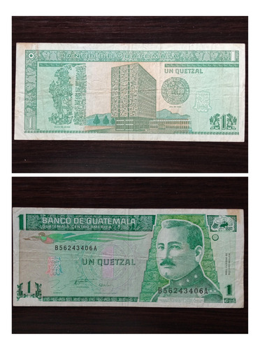 Billete  De Guatemala. 1 Quetzal, 1996.