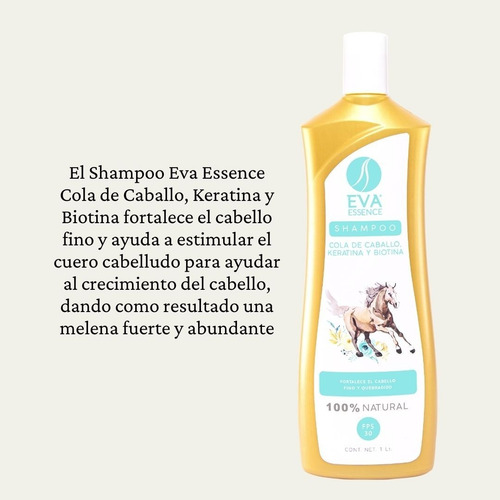 Shampoo Eva Essence Cola De Caballo 1l Crecimiento Cabello