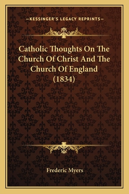 Libro Catholic Thoughts On The Church Of Christ And The C...
