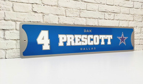 Cuadro Dak Prescott Cowboys Dallas Nfl Cartel De Metal