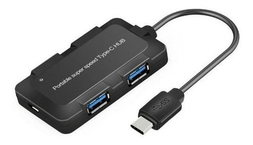 Hub Usb Tipo C A 4 Puertos Usb 3.0 + 1 Puerto Microusb