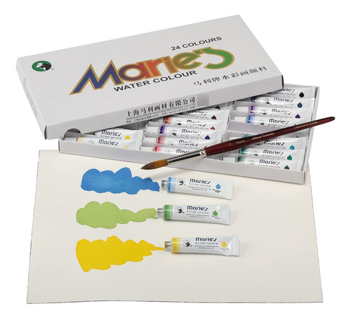 Marie's Juego De Pinturas De Acuarela De 24 Colores Surtidos