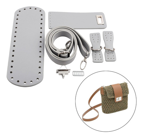 2 Conjunto De Confecção De Bolsa De Crochê Com Base