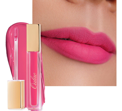 Oulac Lpiz Labial Rosa Lquido Mate Para Mujer, Lpiz Labial D