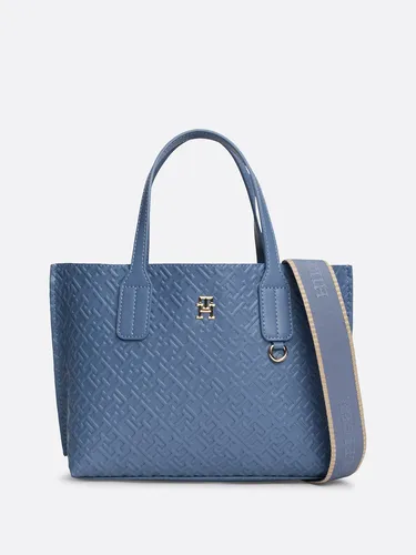 Tote Con Monogramas En Relieve Celeste Tommy Hilfiger