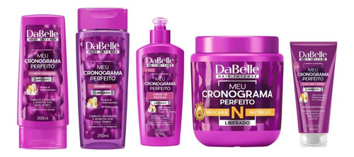 Kit Dabelle Meu Cronograma Perf Shampoo+cond+masc+óleo Creme