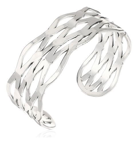 Lucky Brand Brazalete Torcido En Tono Plateado, Plata