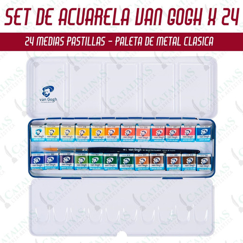 Acuarelas Van Gogh Estuche Metalico X24pastillas Microcentro