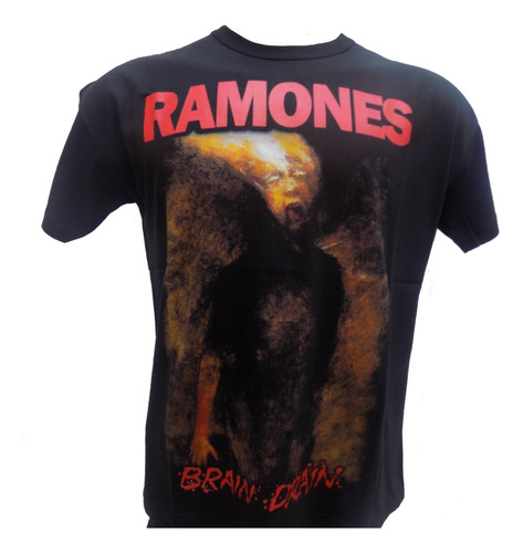 Remera De Ramones Brain Drain Punk Rockería Que Sea Rock 