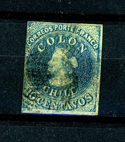 Sellos Postales De Chile. Primera Emisión, Año 1856-60, Nº 8