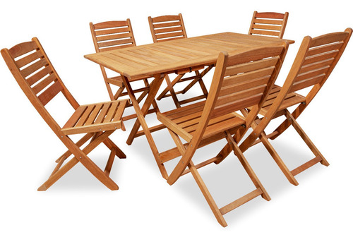 Mesa Plegable Madera 1.40x80 Ecomadera (opc Sillas) - Envio