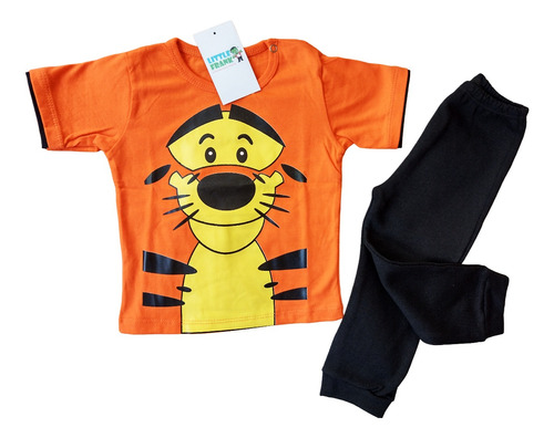 Conjunto Bebe Remera Pantalon Nene Tigger Personaje Premium 