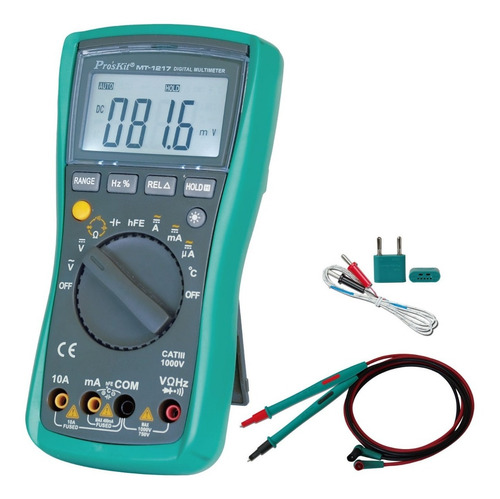 Imagen 3 de 8 de Tester Multimetro Digital Autorango Proskit True Rms Mt-1217