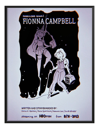 Cuadro Fionna Campbell Caricatura Hora Aventura C/ Marco