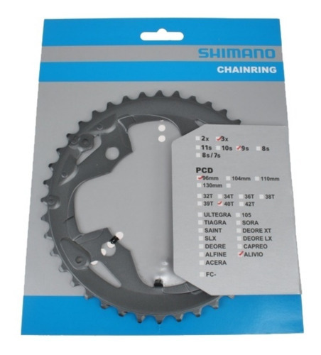 Coronilla Shimano Alivio 40t Fc-m4000 Bcd 96mm 3x9vel
