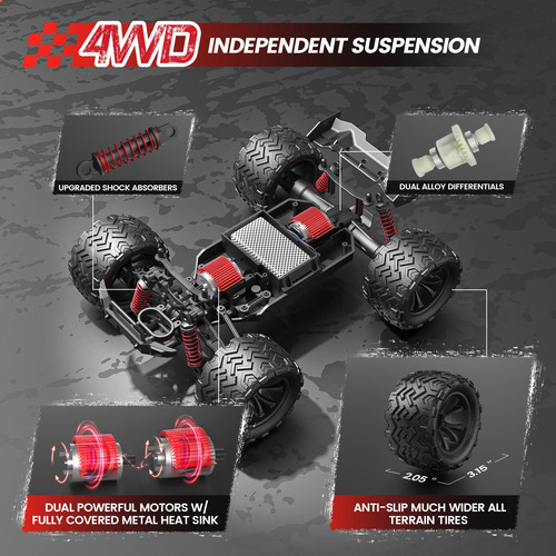 Auto Rc Deerc 9500e 4x4 116 Alta Velocidad 40 Kph