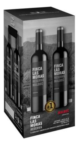 Vino Tinto Finca Las Moras Malbec Reserva Caja De 4 Pz