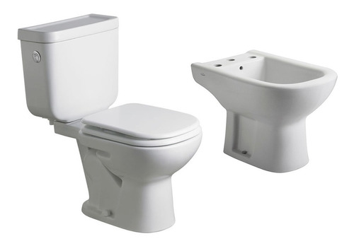 Juego Baño Ferrum Bari Inodoro Lgo Deposito Dual Tapa Bidet