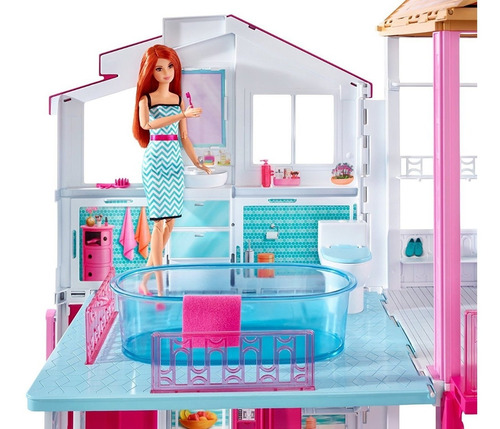 Casa Barbie Pink Passport 3-story Casa Muñecas Juguete Niñas