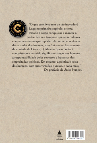 Príncipe, O, De Nicolau Maquiavel. Editora Nova Fronteira, Capa Mole, Edição 36 Em Português, 2024