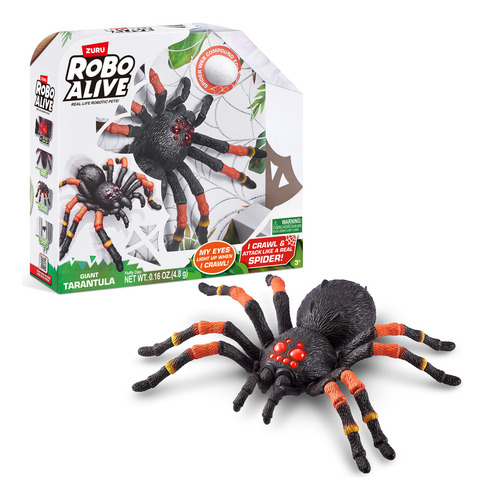 Zuru Robo Alive Giant Tarantula Figura Robótica Gigante Jugu Tarántula Gigante Negro
