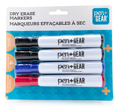 Set X 4 Marcadores Al Agua Para Pizarra Pen Gear