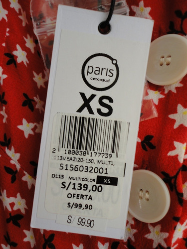 Imagen 7 de 7 de Vestido Rojo Tiras Talla Xs Alaniz Paris