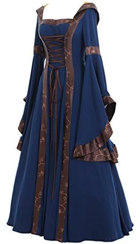Cosplaydiy Mujer Gótico Victoriano Bruja Vampiro Vestido Med