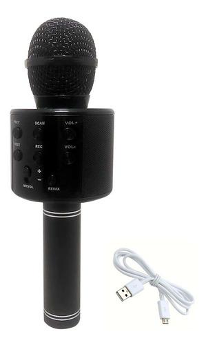 Imagen 1 de 10 de Microfono Karaoke Bluetooth Inalambrico Parlante Efectos 
