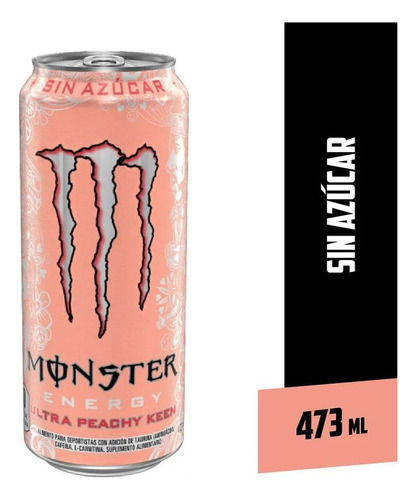Enegrizante Monster Ultra Peachy Keen Importada 473 Ml