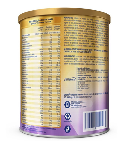 Fórmula Infantil Enfamil Gentlease Premium - Lata 800g