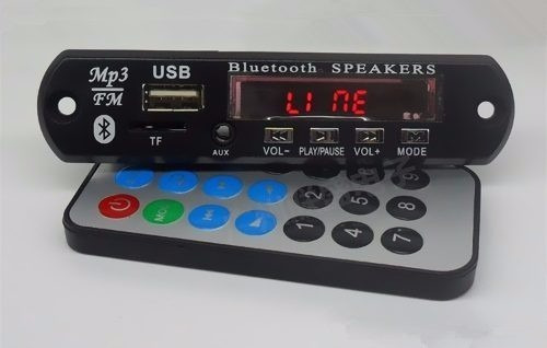 Modulo Mp3 Usb Microsd Fm Aux Bluetooth Y Ctrl Ir - Pandatec