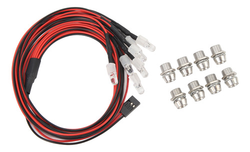 Kit De Led Rc Car, Blanco Y Rojo, 5 Mm, 8, 4 Y 4 Para Hsp