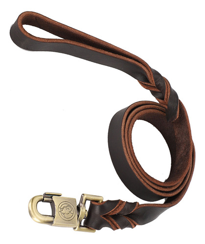 1 Collar Y Correa De Cuero Suave For Perros En Cadena Trenz