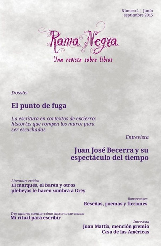 Revista Rama Negra - Aa.vv N°1 - Junin Sept 2015