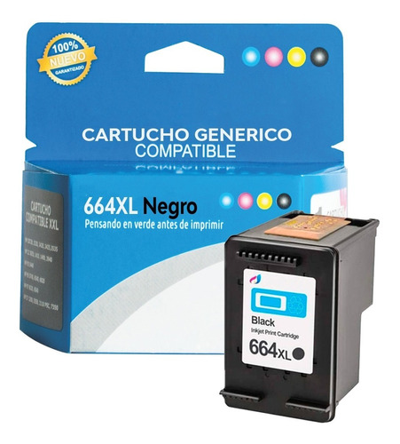 Cartucho De Tinta Genérico Compatible Hp 664xl Color Negro 