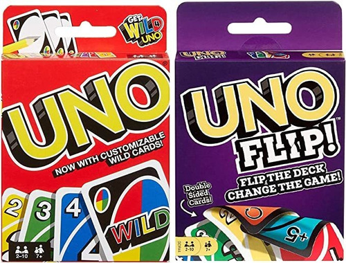 Juegos De Mattel Uno Original Y Uno Flip Card, Combo Pack D