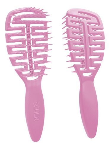 Cepillo Desenredante Antifrizz Flexible Laila Scher Rosa